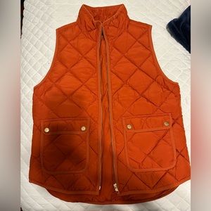 J. Crew Orange quilt vest